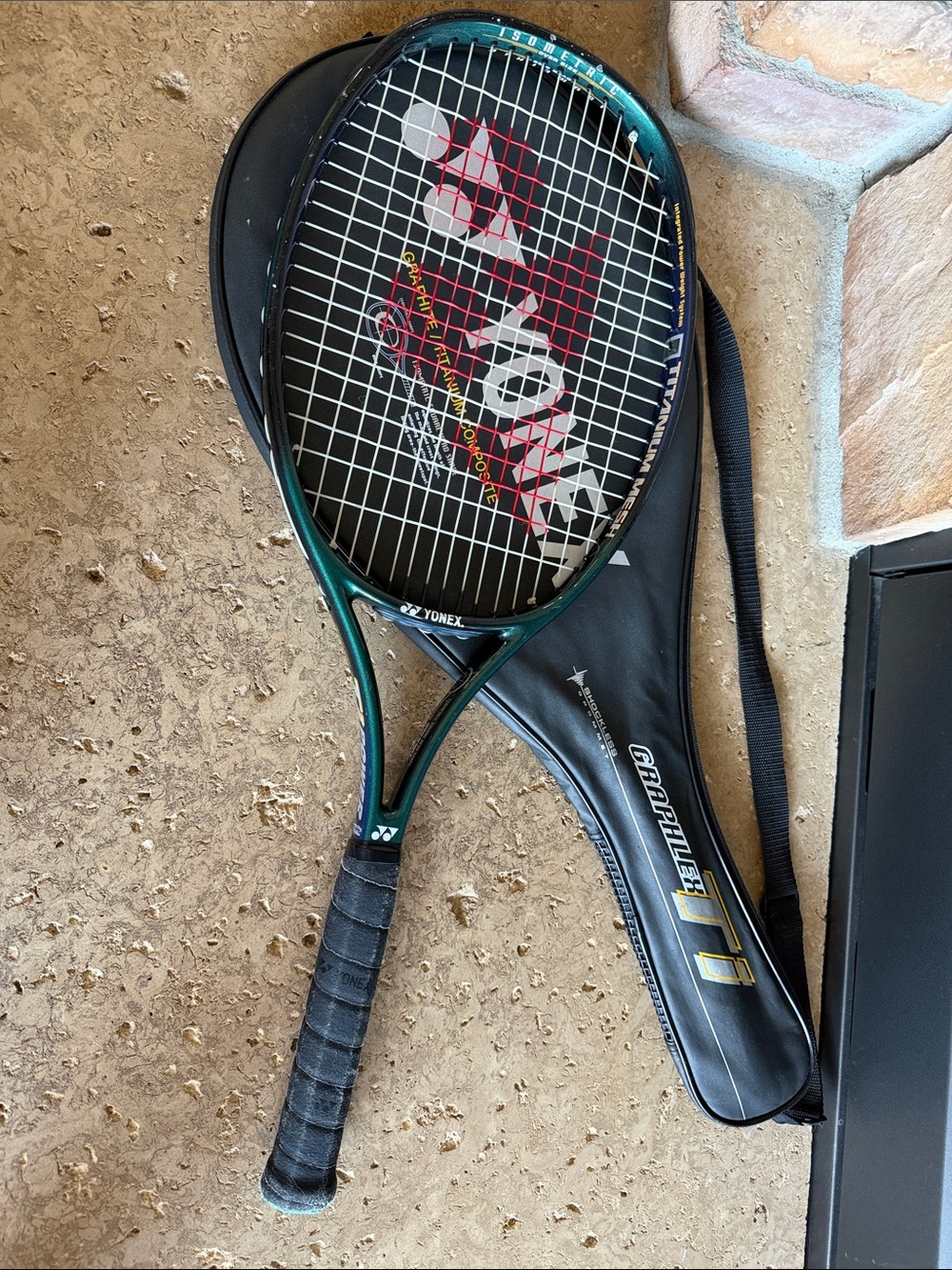 Yonex Men’s Teal/Black Tennis Racket - and bag Lightweight Performance